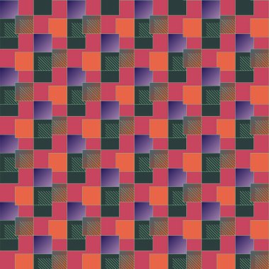 grafik küpleri ve kareler arka plan, sorunsuz tasarlamak vektör çizim 