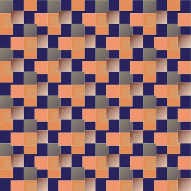 geometrik küpleri ve kareler arka plan sorunsuz tasarlamak vektör çizim