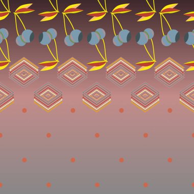 Şirin kiraz seamless modeli. Vektör çizim.