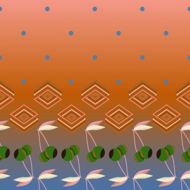 Şirin kiraz seamless modeli. Vektör çizim.