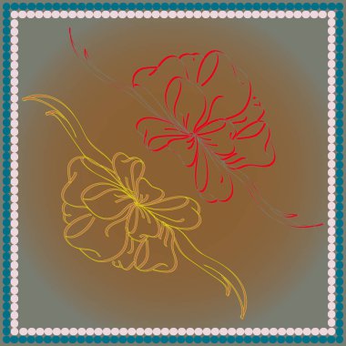 Yay ve şerit vektör karikatür çizimi