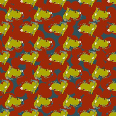 Soyut kalp doodle arka plan için seamless modeli