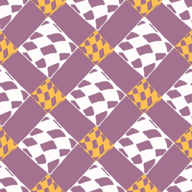 Soyut renkli geometrik Dikişsiz kareli desen arka planı için.