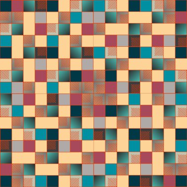 grafik küpleri ve kareler arka plan, sorunsuz tasarlamak vektör çizim 