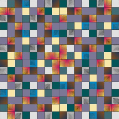 grafik küpleri ve kareler arka plan, sorunsuz tasarlamak vektör çizim 