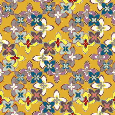  soyut çiçek geometrik Dikişsiz desen arka planı için