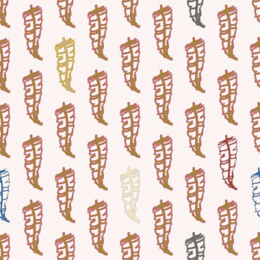 Memphis tarzı zemin ağaç yaprakları 