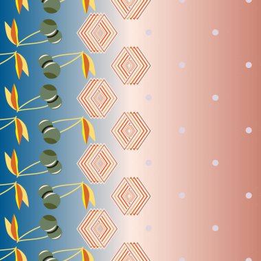 Şirin kiraz seamless modeli. Vektör çizim.