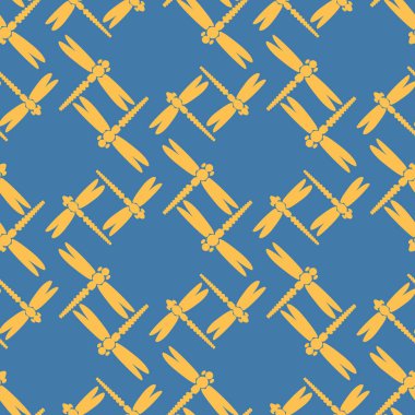 Yusufçuk seamless modeli. Vektör çizimler.