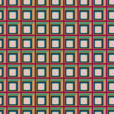 Kot düğmeleri Dikişsiz desen vektör çizim ile 