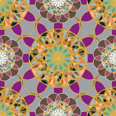  soyut çiçek geometrik Dikişsiz desen arka planı için