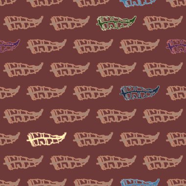 Memphis tarzı zemin ağaç yaprakları 