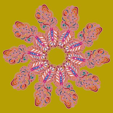 Stil zentangle yeni simetrik mandala doodle ile sanat esin kaynağı oldu. Duvar kağıdı, desen dolgularını, web sayfaları, yüzey dokuları için dekoratif nesne-ebilmek var olmak kullanılmış.