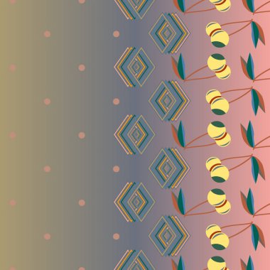 Şirin kiraz seamless modeli. Vektör çizim.