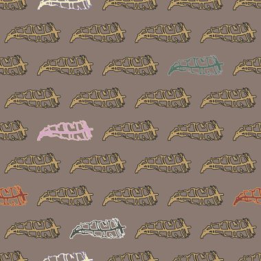 Memphis tarzı zemin ağaç yaprakları 