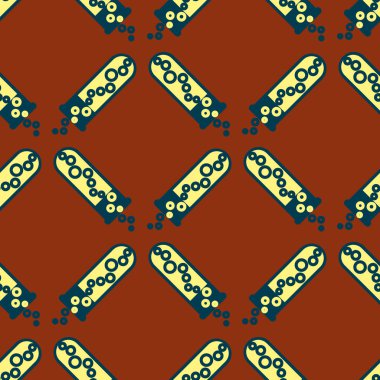 Kimya test tüpleri parlak arka plan üzerinde. Seamless modeli.