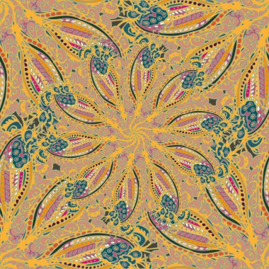 Soyut Dikişsiz renkli desen, vektör çizim