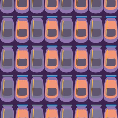 Kavanoz ile rustik ev konserve yeni dikişsiz desen arka planı için.