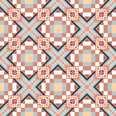 Geometrik etnik desen sorunsuz tasarım arka plan veya duvar kağıdı için