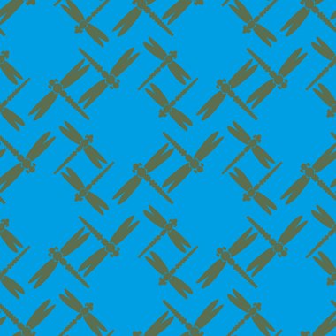 Yusufçuk seamless modeli. Vektör çizimler.