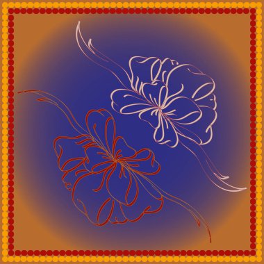 Yay ve şerit vektör karikatür çizimi