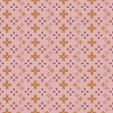 Çiçekler, vektör çizim ile çok renkli geometrik seamless modeli 