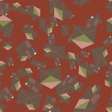 Zarflar seamless modeli, vektör çizim 