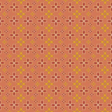 Çiçekler, vektör çizim ile çok renkli geometrik seamless modeli 