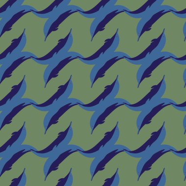 Dekoratif renkli seamless modeli sevimli yunuslar ile