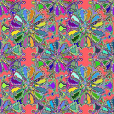 Soyut kaleydoskop renkli Dikişsiz desen arka planı için. 