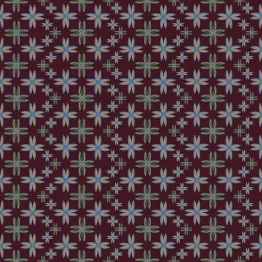 Çiçekler, vektör çizim ile çok renkli geometrik seamless modeli 