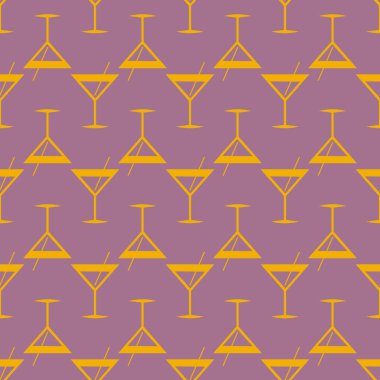 Tropik kokteyller desen, renkli kesintisiz vektör çizim