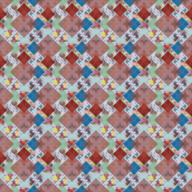 Soyut Dikişsiz renkli desen, vektör çizim