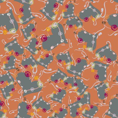 Soyut kalp doodle arka plan için seamless modeli