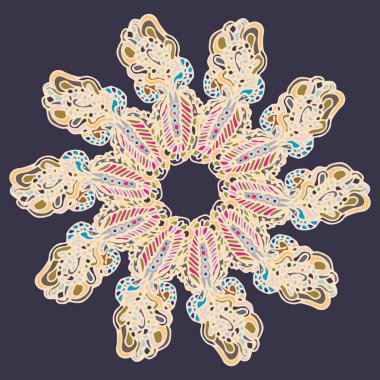 Stil zentangle yeni simetrik mandala doodle ile sanat esin kaynağı oldu. Duvar kağıdı, desen dolgularını, web sayfaları, yüzey dokuları için dekoratif nesne-ebilmek var olmak kullanılmış.