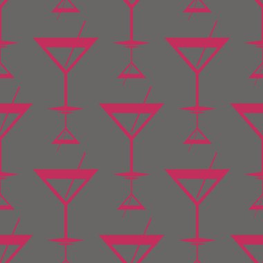 Tropik kokteyller desen, renkli kesintisiz vektör çizim