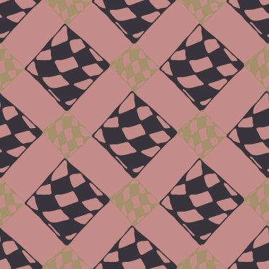 Soyut renkli geometrik Dikişsiz kareli desen arka planı için.