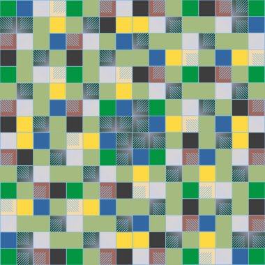 renkli grafik küpleri ve kareler duvar kağıdı, sorunsuz tasarlamak vektör çizim 