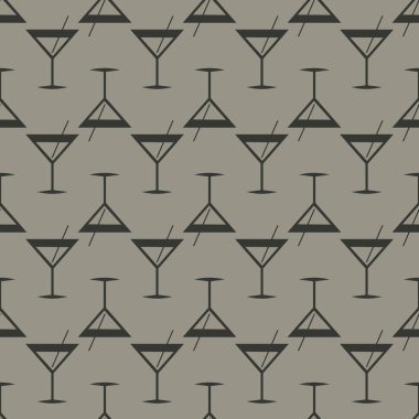 Tropik kokteyller desen, renkli kesintisiz vektör çizim