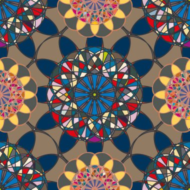  soyut çiçek geometrik Dikişsiz desen arka planı için