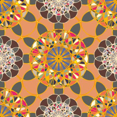  soyut çiçek geometrik Dikişsiz desen arka planı için