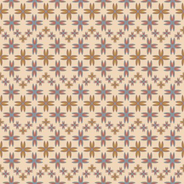 Çiçekler, vektör çizim ile çok renkli geometrik seamless modeli 