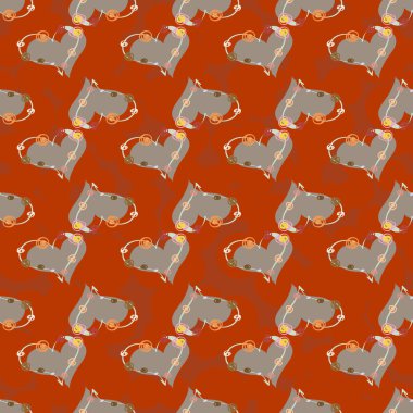 Soyut kalp doodle arka plan için seamless modeli