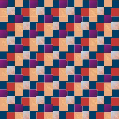 geometrik küpleri ve kareler arka plan sorunsuz tasarlamak vektör çizim