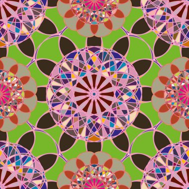  soyut çiçek geometrik Dikişsiz desen arka planı için