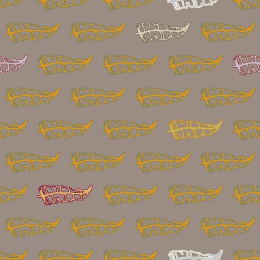 Memphis tarzı zemin ağaç yaprakları 