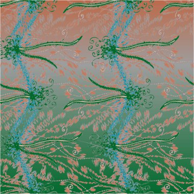 soyut çiçek deseni, vektör illüstrasyonu