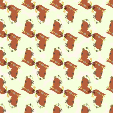 Soyut kalp doodle arka plan için seamless modeli