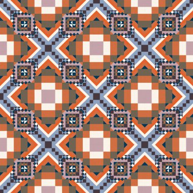 Geometrik etnik desen sorunsuz tasarım arka plan veya duvar kağıdı için