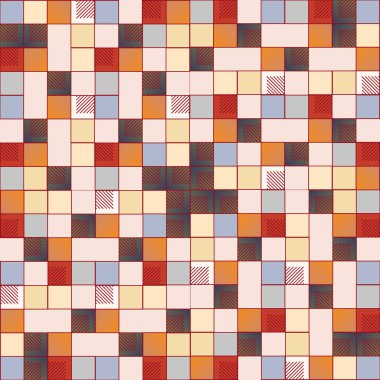 renkli grafik küpleri ve kareler duvar kağıdı, sorunsuz tasarlamak vektör çizim 